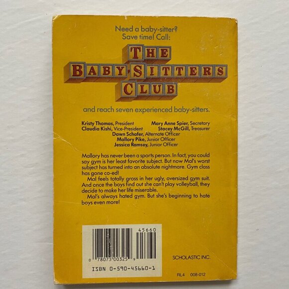 The Babysitters Club #59 Mallory Hates Boys and Gym Paperback Chapter Book - Picture 4 of 4
